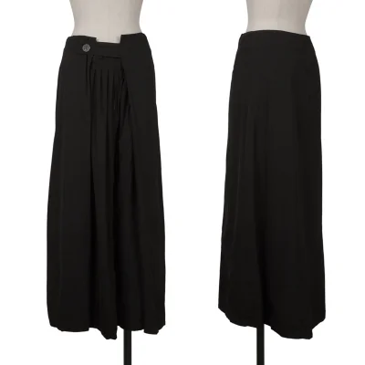 Y's Wool Gaba Side Wrap Design Skirt