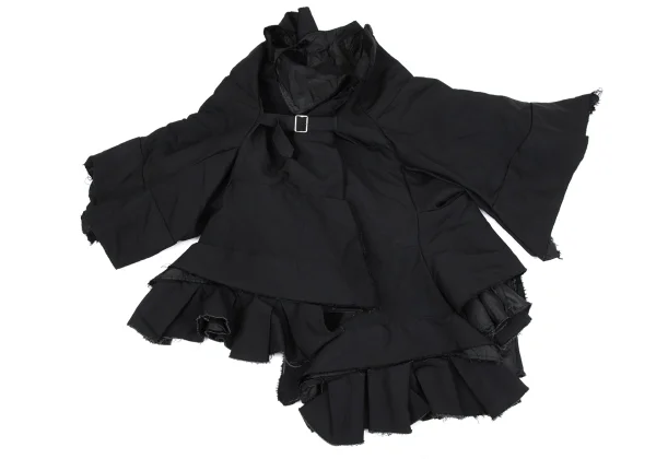 COMME des GARCONS Cut Off Patchwork Belted Jacket K-164721_002