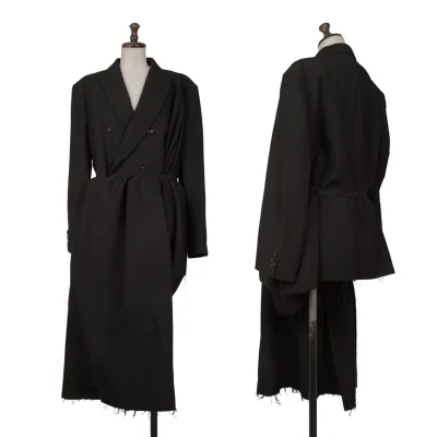 COMME des GARCONS Wool Half Wrap Asymmetrical Jacket
