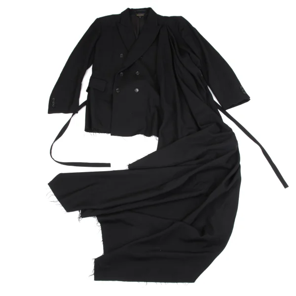 COMME des GARCONS Wool Half Wrap Asymmetrical Jacket K-164722_002