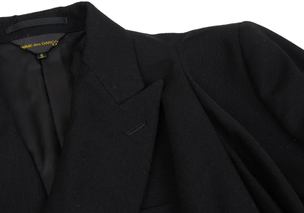 COMME des GARCONS Wool Half Wrap Asymmetrical Jacket K-164722_004