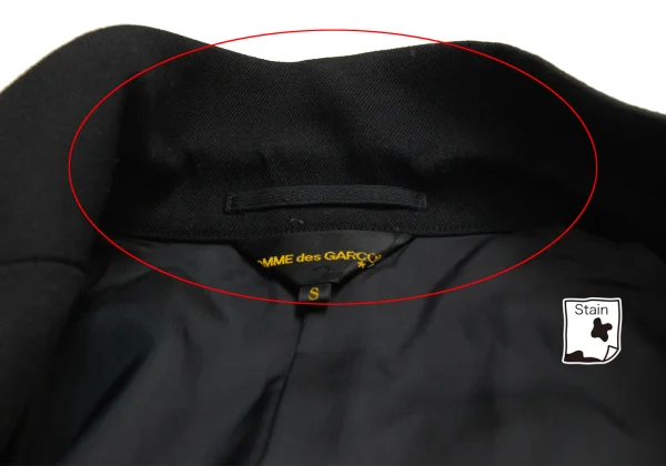 COMME des GARCONS Wool Half Wrap Asymmetrical Jacket K-164722_006