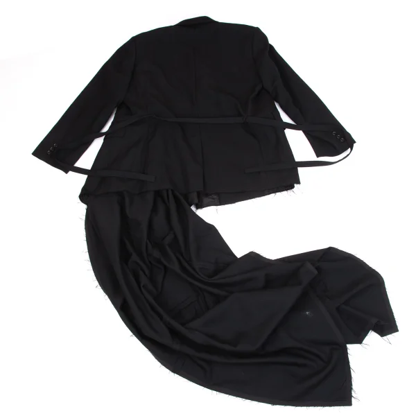 COMME des GARCONS Wool Half Wrap Asymmetrical Jacket K-164722_016