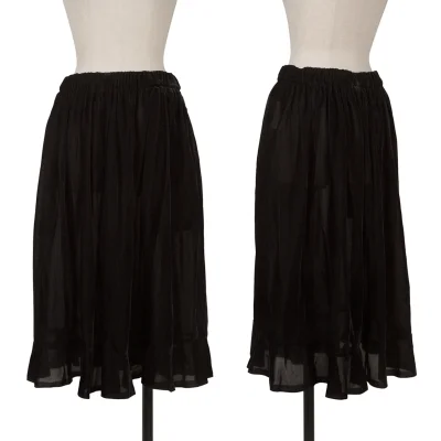 BLACK COMME des GARCONS Hem Switching Velour Sheer Skirt