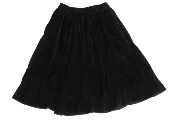 BLACK COMME des GARCONS Hem Switching Velour Sheer Skirt K-164725_002