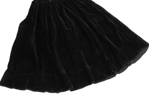 BLACK COMME des GARCONS Hem Switching Velour Sheer Skirt K-164725_006