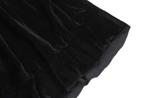 BLACK COMME des GARCONS Hem Switching Velour Sheer Skirt K-164725_007