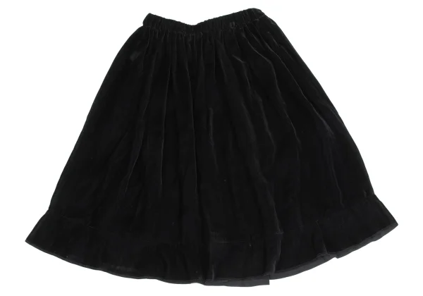 BLACK COMME des GARCONS Hem Switching Velour Sheer Skirt K-164725_009