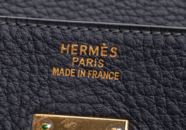 HERMES AD2003 G-engraved Birkin 40 Leather Bag K-164730_020