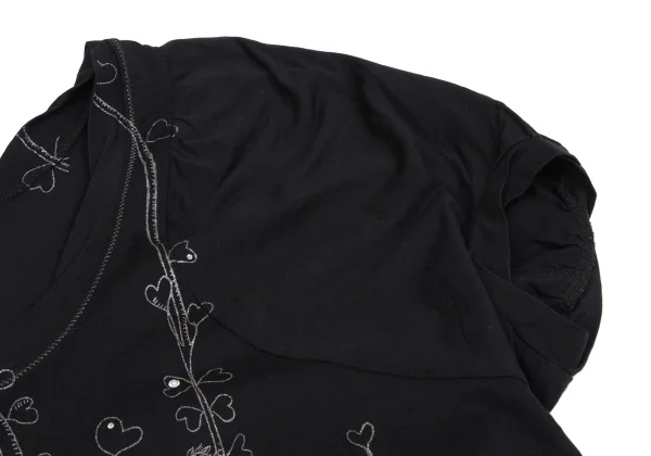 TSUMORI CHISATO Bird Glitter Print Short Sleeve Top K-164731_004