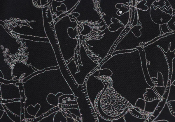 TSUMORI CHISATO Bird Glitter Print Short Sleeve Top K-164731_006