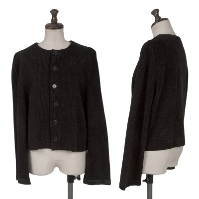 スナオクワハラsunao kuwahara I.S. アクリルニットカーディガン 黒