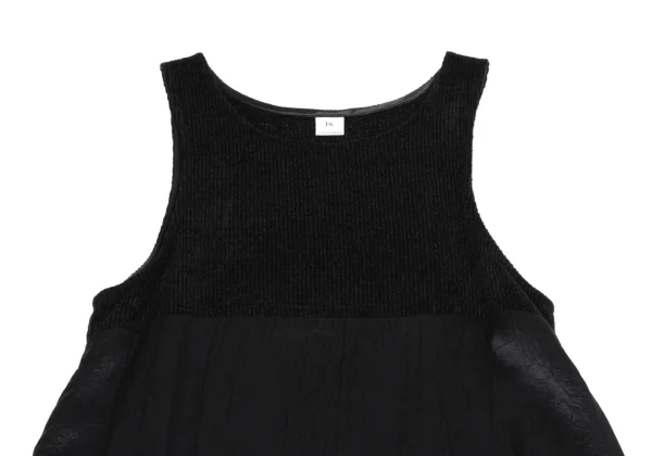 sunao kuwahara I.S. Acrylic Knit Switching Sleeveless Dress K-164733_003