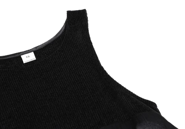 sunao kuwahara I.S. Acrylic Knit Switching Sleeveless Dress K-164733_005