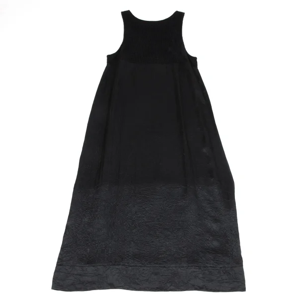 sunao kuwahara I.S. Acrylic Knit Switching Sleeveless Dress K-164733_010