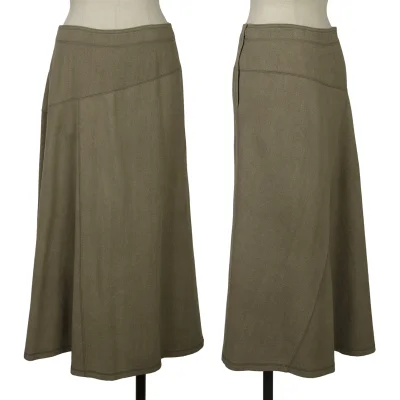 Plantation Washed Wool Bias Switching Skirt