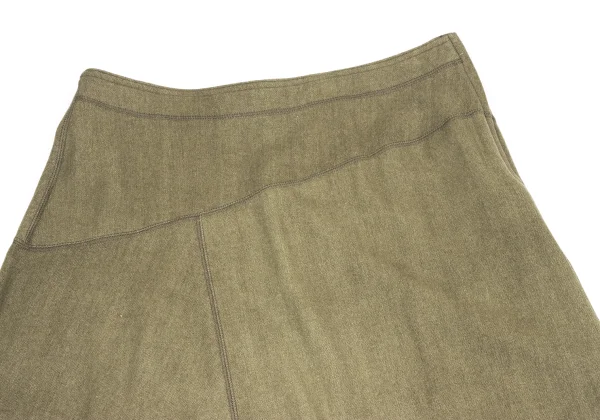 Plantation Washed Wool Bias Switching Skirt K-164736_003