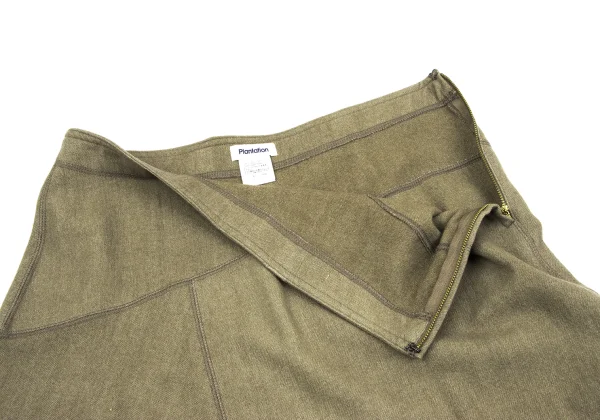 Plantation Washed Wool Bias Switching Skirt K-164736_004