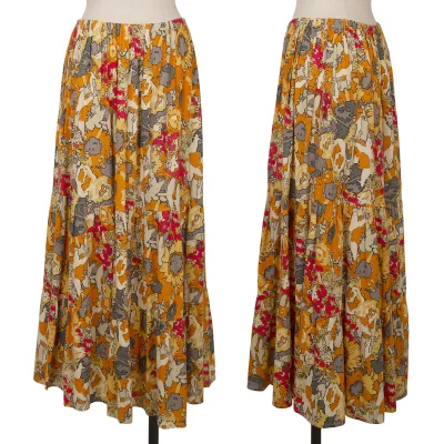 Plantation Cotton Floral Print Skirt