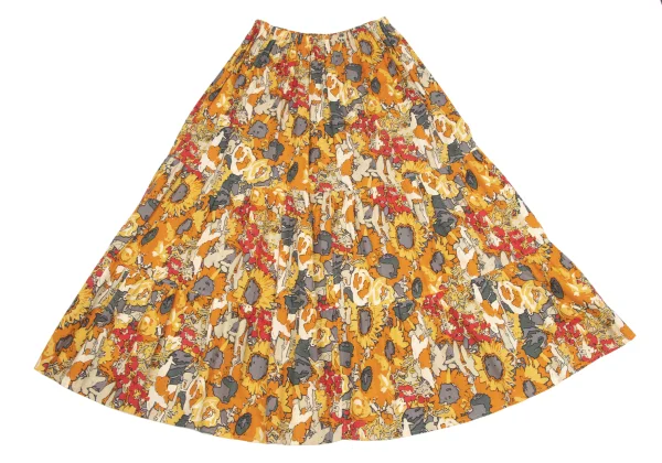 Plantation Cotton Floral Print Skirt K-164737_002
