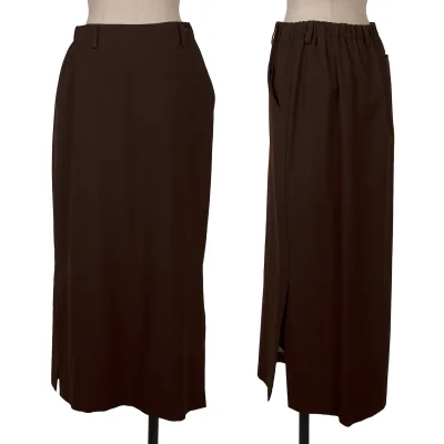 Plantation Wool Side Slit Skirt