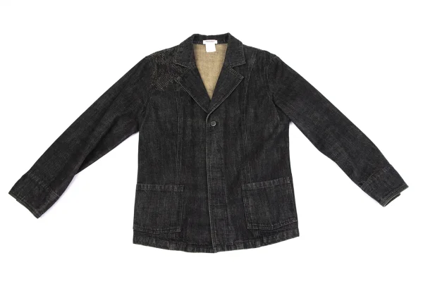 Plantation Cotton Distressed Denim Tailored Jacket K-164743_002