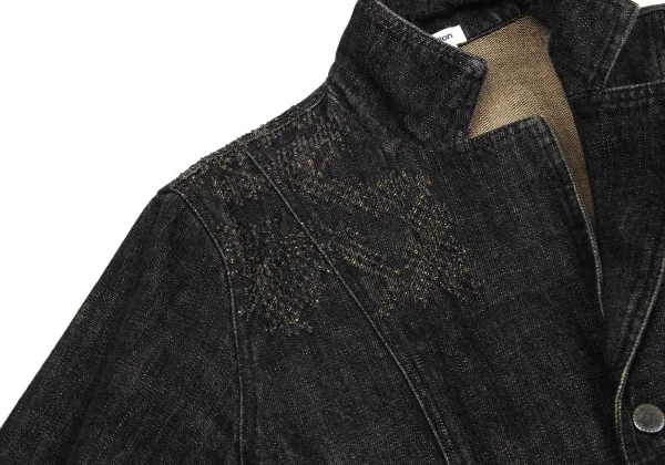 Plantation Cotton Distressed Denim Tailored Jacket K-164743_005