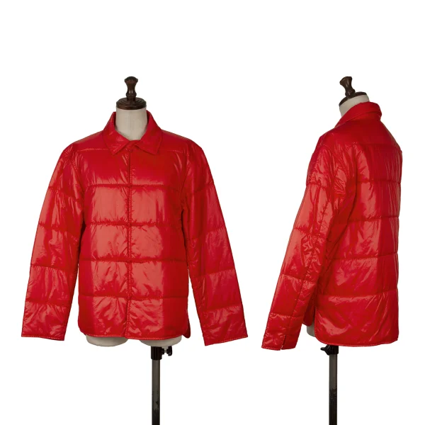 ISSEY MIYAKE HaaT Nylon Chinese Button Padded Jacket Red 2 K-164744_001