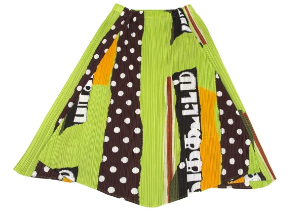PLEATS PLEASE Graphic Printed Skirt K-164746_010