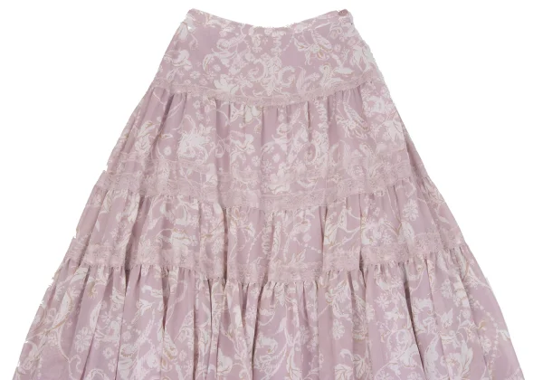 INGEBORG Floral Printed Lace Embellished Skirt K-164751_003