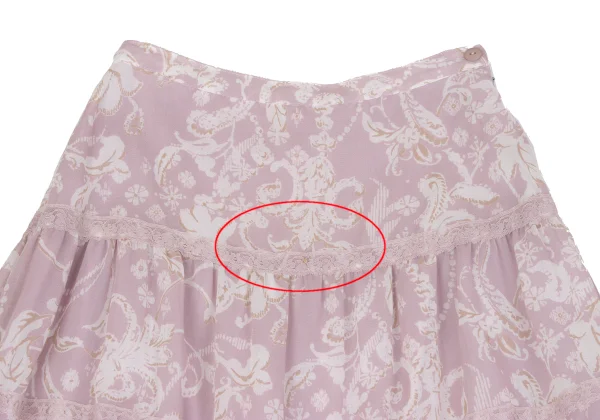 INGEBORG Floral Printed Lace Embellished Skirt K-164751_004