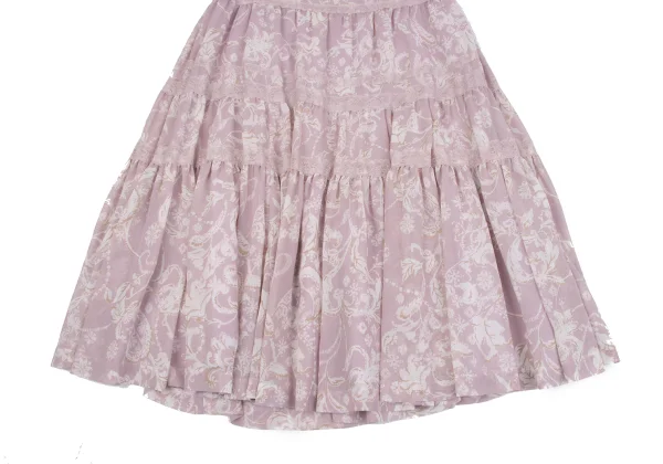 INGEBORG Floral Printed Lace Embellished Skirt K-164751_008