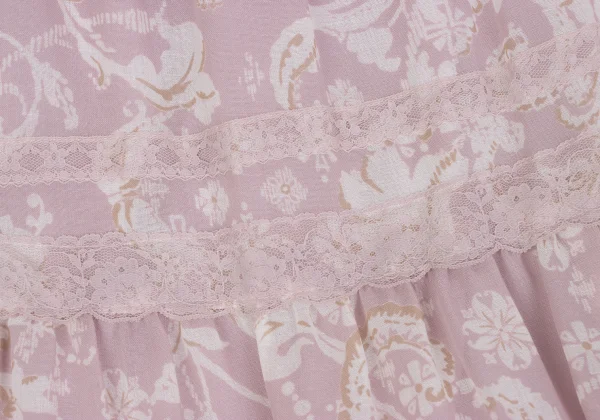 INGEBORG Floral Printed Lace Embellished Skirt K-164751_012