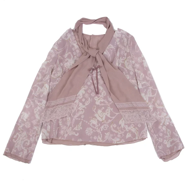 INGEBORG Floral Printed Lace Blouse & Skirt K-164752_003