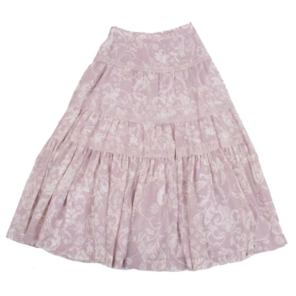 INGEBORG Floral Printed Lace Blouse & Skirt K-164752_019