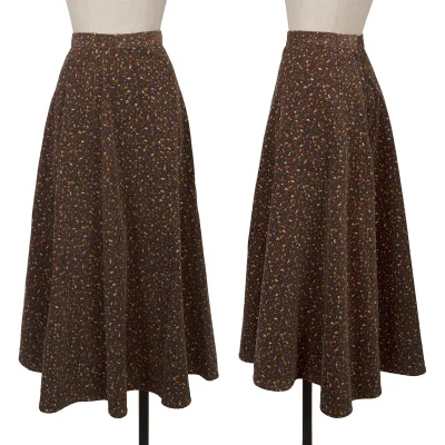 JURGEN LEHL Printed Corduroy Skirt