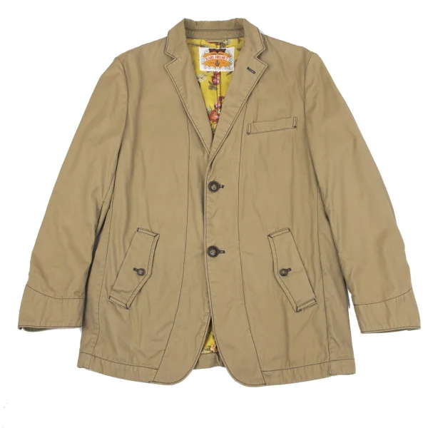 カールヘルムKarl Helmut 裏フラワープリント2Bジャケット ベージュM