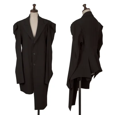 Yohji Yamamoto FEMME Wool Gaba Front Long Jacket