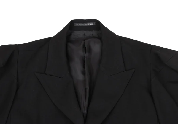 Yohji Yamamoto FEMME Wool Gaba Front Long Jacket K-164762_004