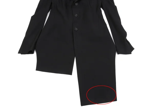 Yohji Yamamoto FEMME Wool Gaba Front Long Jacket K-164762_010