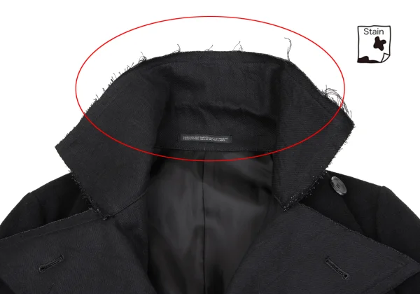 Yohji Yamamoto collections Wool Flannel Cutting Long Coat K-164763_005