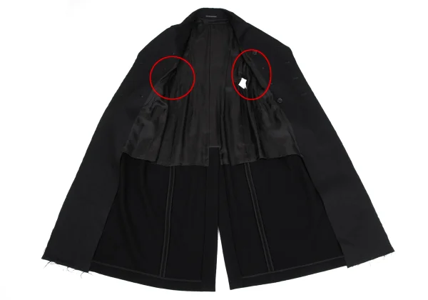 Yohji Yamamoto collections Wool Flannel Cutting Long Coat K-164763_013