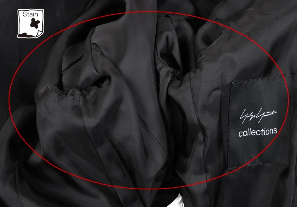 Yohji Yamamoto collections Wool Flannel Cutting Long Coat K-164763_014