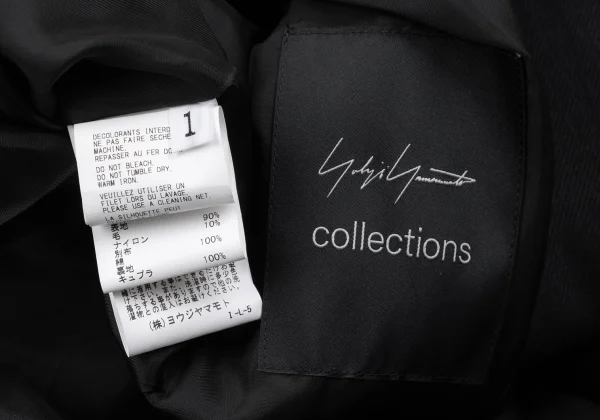 Yohji Yamamoto collections Wool Flannel Cutting Long Coat K-164763_020