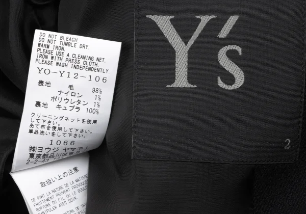 Y's Wool Flannel Motorcycle Jacket K-164764_020