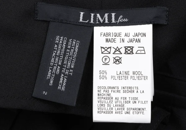 LIMI feu Tropical Wool Pleats Wide Pants K-164766_013