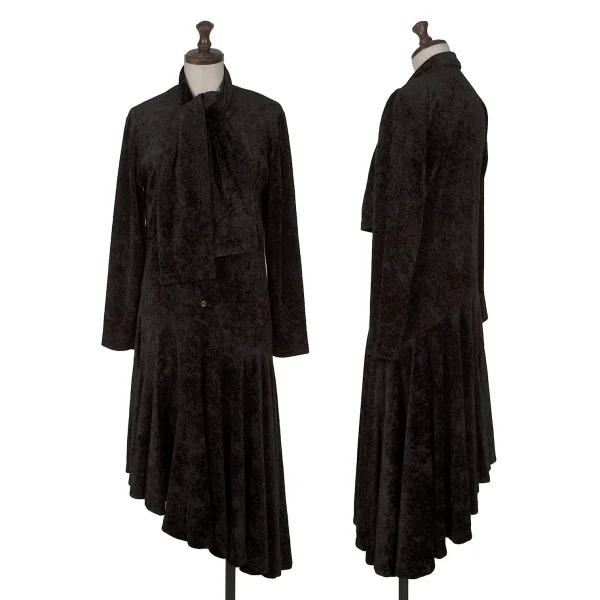 tricot COMME des GARCONS Stole Design Asymmetry Pile Dress Black M K-164767_001
