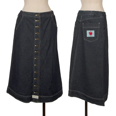 PINK HOUSE×Vermeerist BEAMS Front Button Denim Skirt