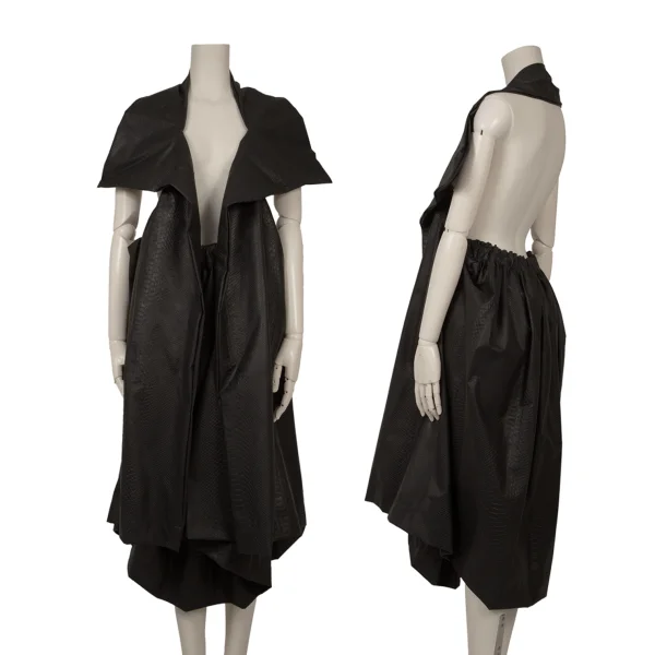 COMME des GARCONS Python Embossed Deformed Skirt Black S K-164772_001