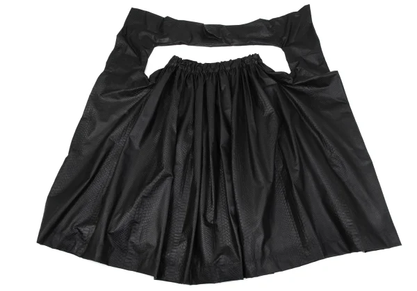 COMME des GARCONS Python Embossed Deformed Skirt K-164772_010